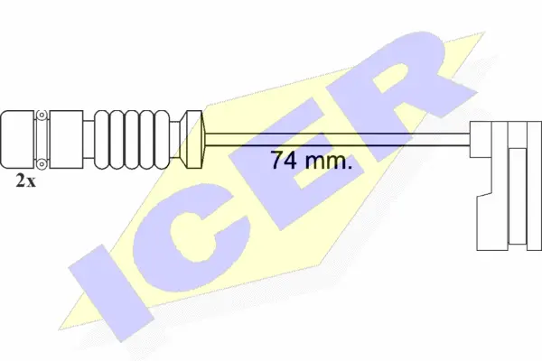 Contact d'avertissement, usure des plaquettes de frein ICER 610397 E C
