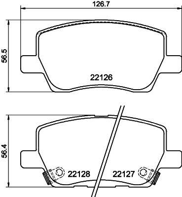 Kit de plaquettes de frein, frein à disque TEXTAR 2212601