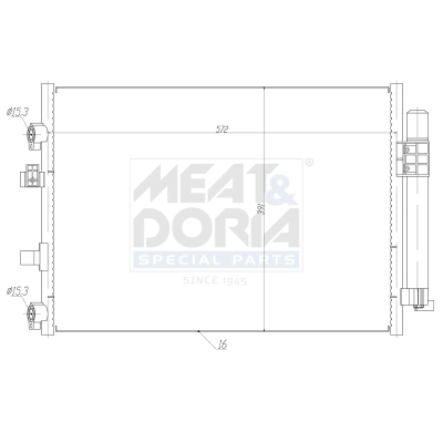 Condenseur, climatisation MEAT & DORIA 991183