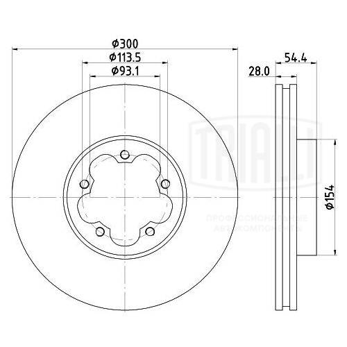 Disque de frein TRIALLI DF 105105