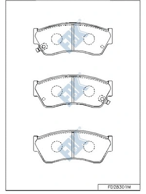 Kit de plaquettes de frein, frein à disque FBK FD28301M