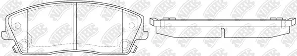 Kit de plaquettes de frein, frein à disque NiBK PN0423