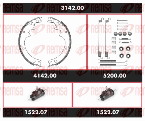 Kit de freins, freins à tambours REMSA 3142.00