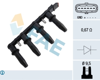 Bobine d'allumage FAE 80291