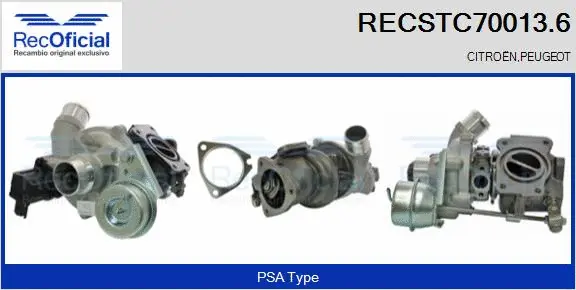 Turbocompresseur, suralimentation RECOFICIAL RECSTC70013.6