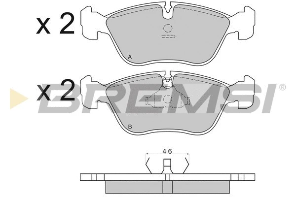 Kit de plaquettes de frein, frein à disque BREMSI BP2559