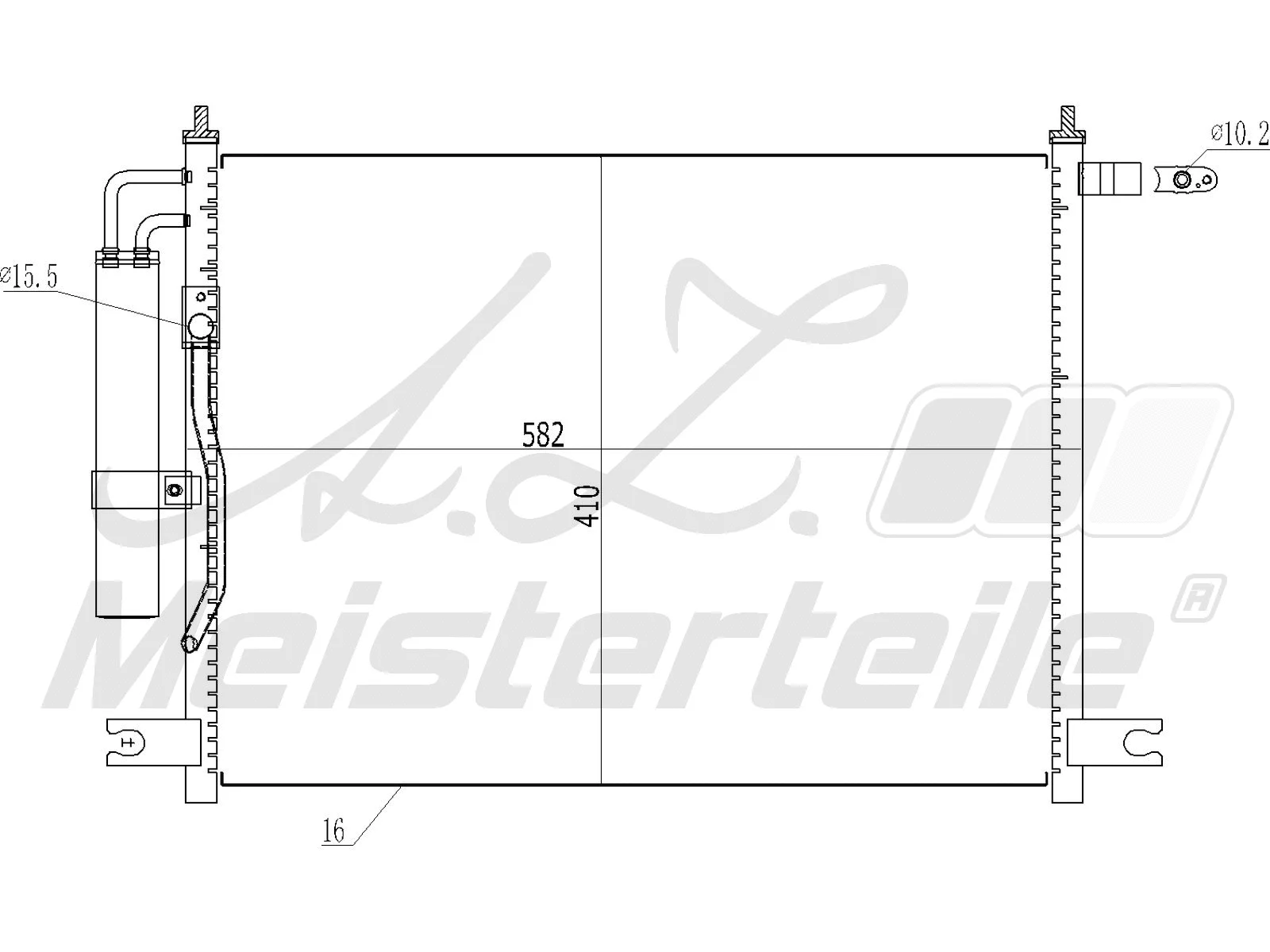 Condenseur, climatisation A.Z. Meisterteile AZMT-45-030-1113