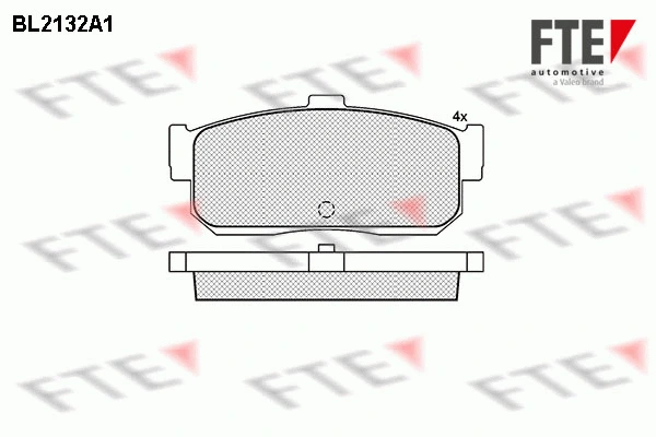 Kit de plaquettes de frein, frein à disque FTE 9010682