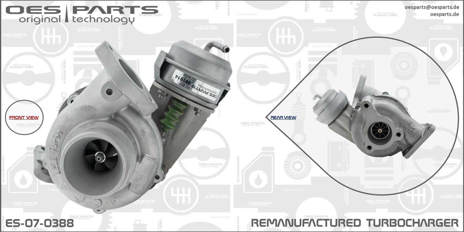 Turbocompresseur, suralimentation OES PARTS ES-07-0388