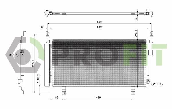 Condenseur, climatisation PROFIT 1770-0262