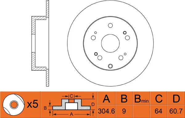 Disque de frein FIT FR0370