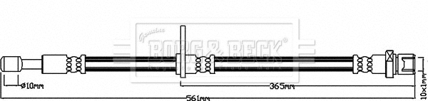 Flexible de frein BORG & BECK BBH8197