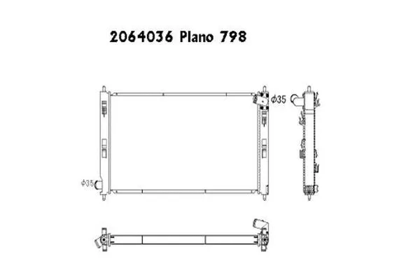 Radiateur, refroidissement du moteur ORDONEZ 2064036