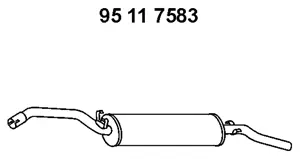 Silencieux arrière EBERSPÄCHER 95 11 7583