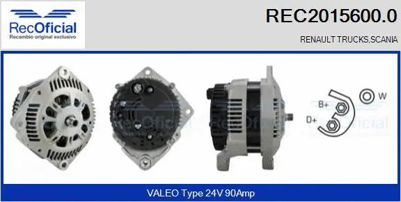 Alternateur RECOFICIAL REC2015600.0