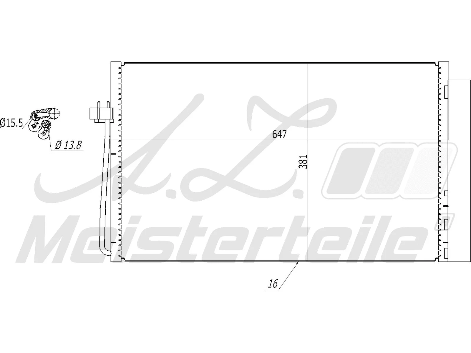 Condenseur, climatisation A.Z. Meisterteile AZMT-45-030-1427