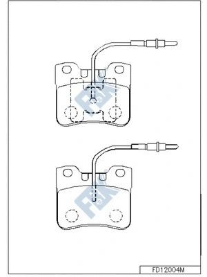 Kit de plaquettes de frein, frein à disque FBK FD12004MS