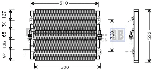Condenseur, climatisation BUGOBROT 62-TO5244