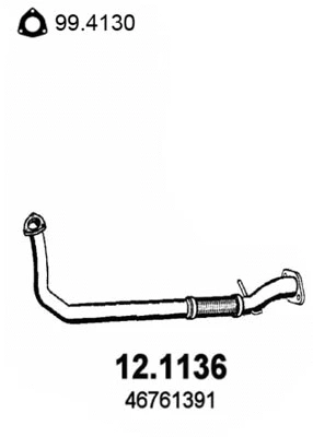 Tuyau d'échappement ASSO 12.1136