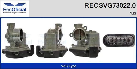 Vanne EGR RECOFICIAL RECSVG73022.0