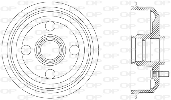 Tambour de frein OPEN PARTS BAD9016.40