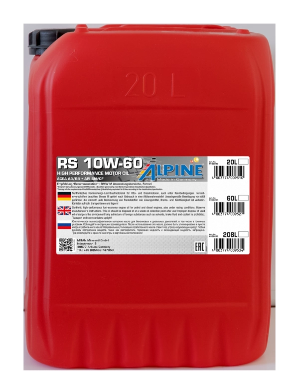 Huile moteur ALPINE 0100203