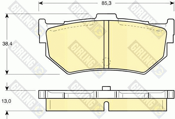 Kit de plaquettes de frein, frein à disque GIRLING 6103729