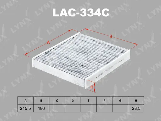 Filtre, air de l'habitacle LYNXAUTO LAC-334C