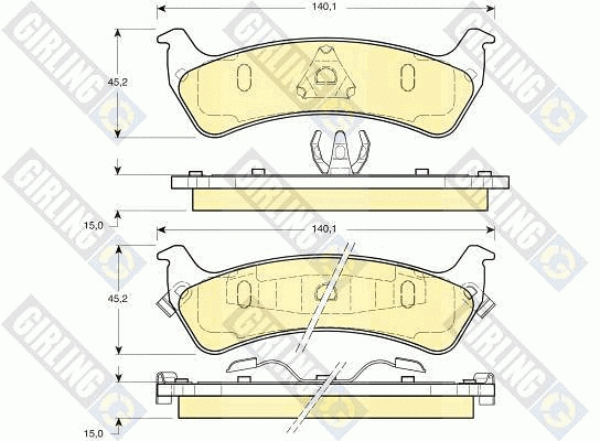 Kit de plaquettes de frein, frein à disque GIRLING 6112385