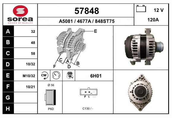 Alternateur EAI 57848