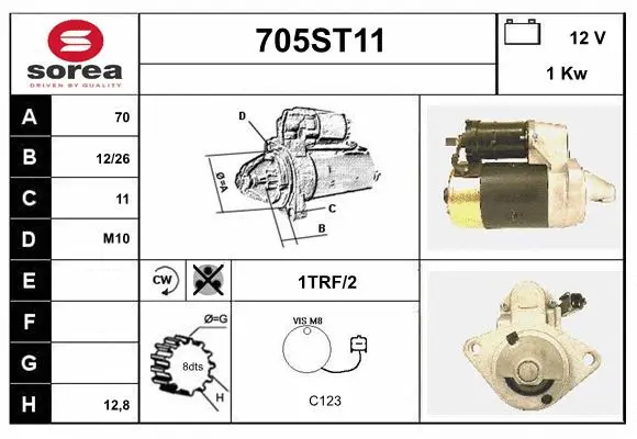 Démarreur STARTCAR 705ST11