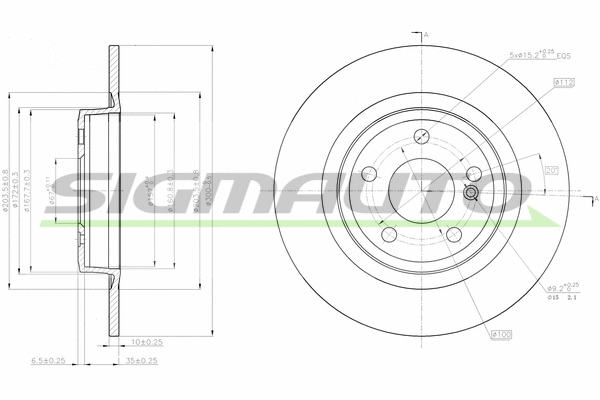 Disque de frein SIGMAUTO DBC031S