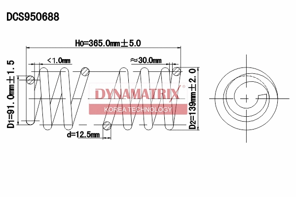 Ressort de suspension DYNAMATRIX DCS950688