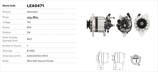 Alternateur LUSA LEA0471