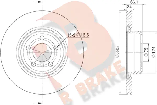 Disque de frein R BRAKE 78RBD23571
