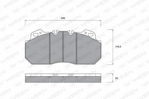 Kit de plaquettes de frein, frein à disque WEEN 151-1032