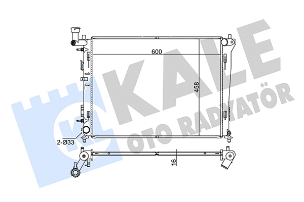 Radiateur, refroidissement du moteur KALE OTO RADYATÖR 345930