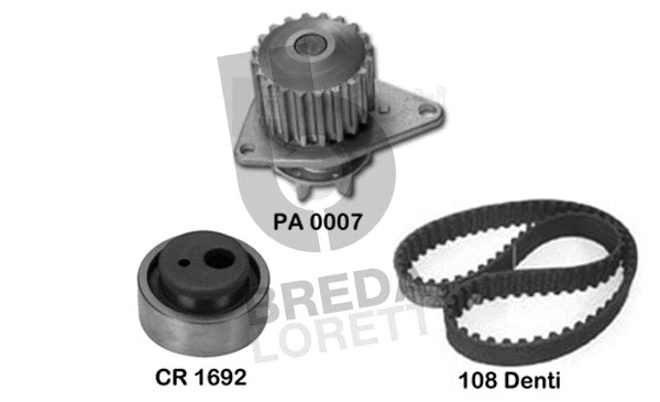 Pompe à eau + kit de courroie crantée BREDA LORETT KPA0109A