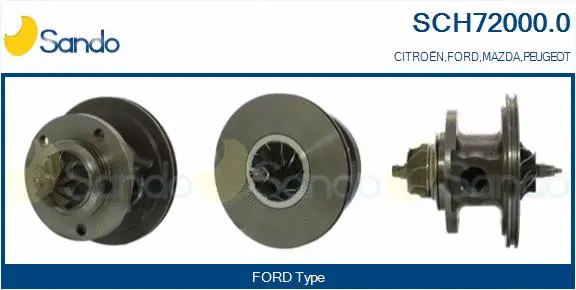 Groupe carter, turbocompresseur SANDO SCH72000.0