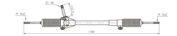 Crémaillère de direction GENERAL RICAMBI SA4001