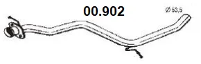 Tuyau d'échappement NOVAK 00.902