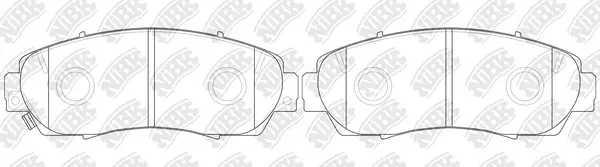 Kit de plaquettes de frein, frein à disque NiBK PN8802