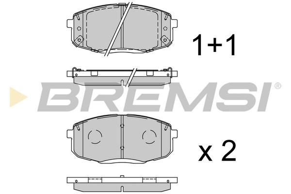 Kit de plaquettes de frein, frein à disque BREMSI BP3941