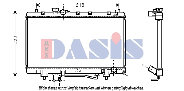 Radiateur, refroidissement du moteur AKS DASIS 213880N