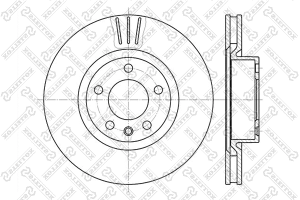 Disque de frein STELLOX 6020-3622V-SX