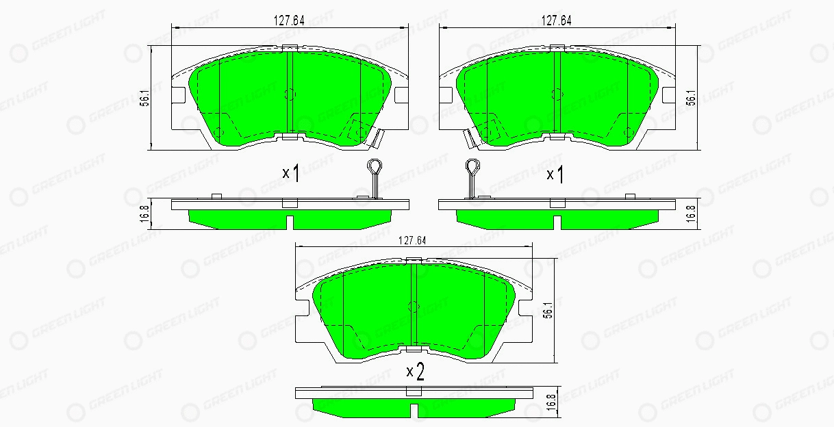 Kit de plaquettes de frein, frein à disque Automotive Adriado GLBP0322