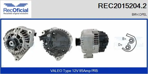 Alternateur RECOFICIAL REC2015204.2