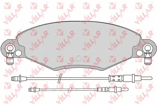 Kit de plaquettes de frein, frein à disque VILLAR 626.0799