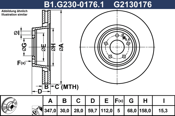 Disque de frein GALFER B1.G230-0176.1