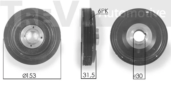 Poulie, vilebrequin TREVI AUTOMOTIVE PC1060
